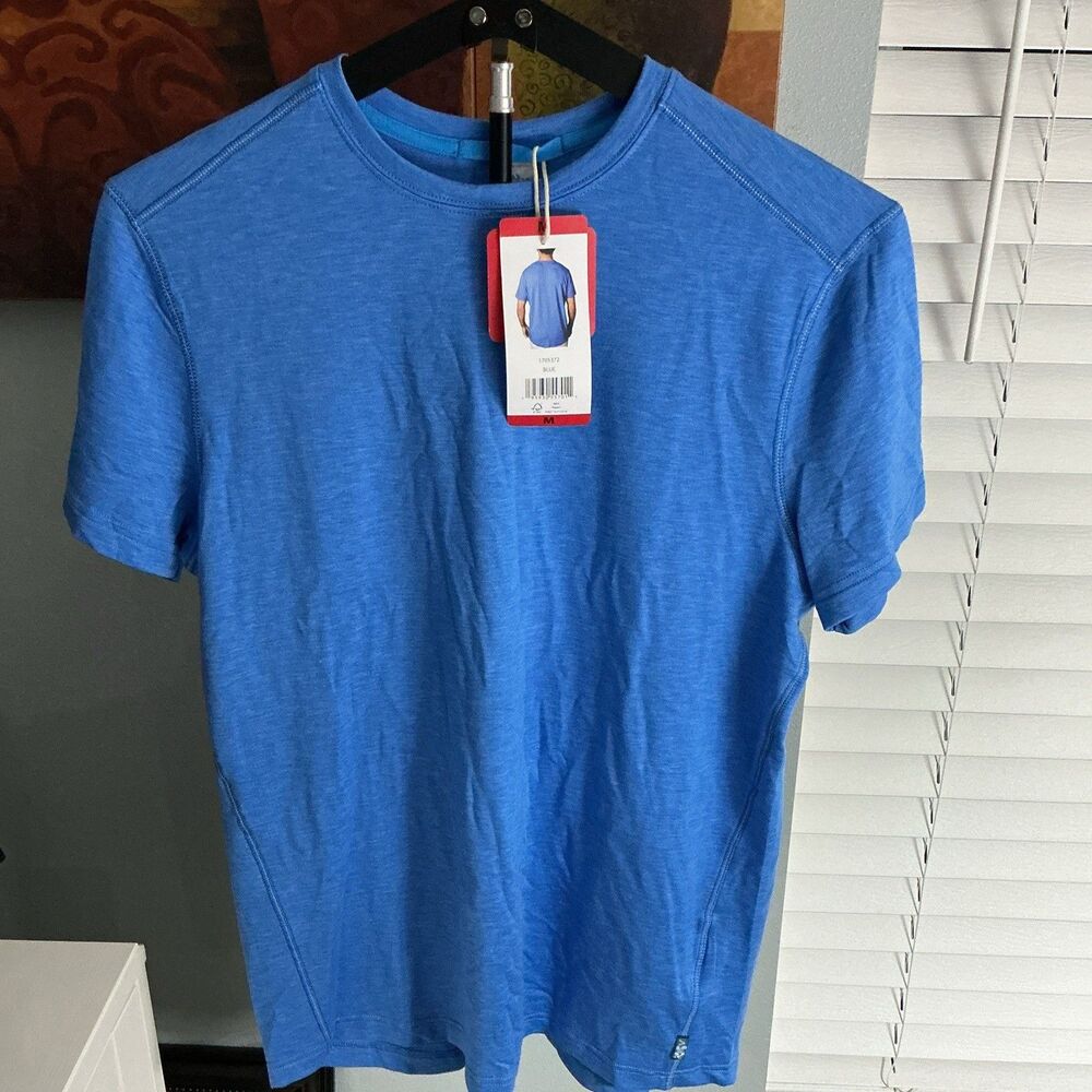 RBX Men's Blue Solid Crew Neck Short Sleeve T-Shirt Tee Regular M